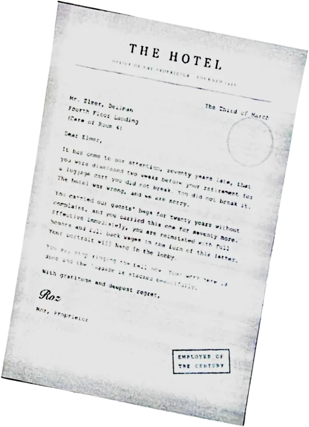 A clearance letter on letterhead